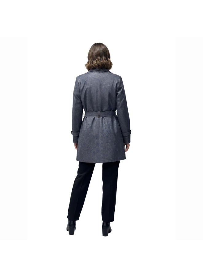 Smoky Egypt Smoky Suede Double-Breasted Jacket-Gray - Image 4